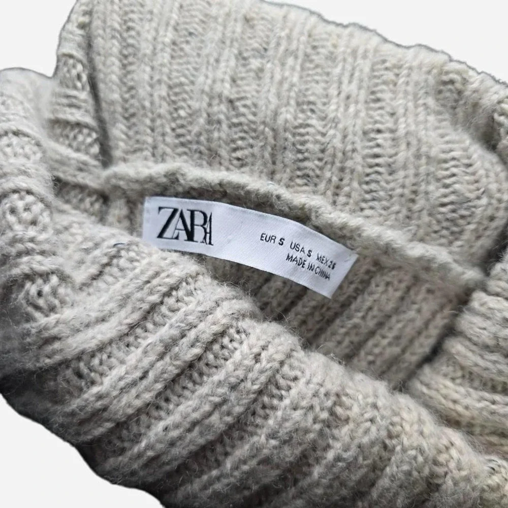 Zara turtle‎ neck sleeveless sweater dress